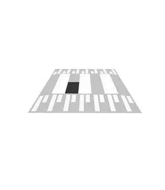 Ri-Traffic Cojín reductor de velocidad ZEBRA - 1000 × 500 mm - pieza central negra