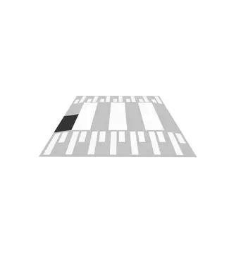 Ri-Traffic Cojín reductor de velocidad ZEBRA - 1000 × 500 mm - pieza lateral