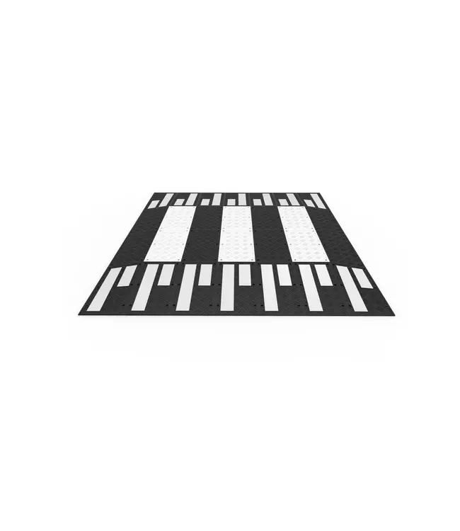 Ri-Traffic ZEBRA Plateau ralentisseur - 1000 x 500 mm - Section d'angle gauche