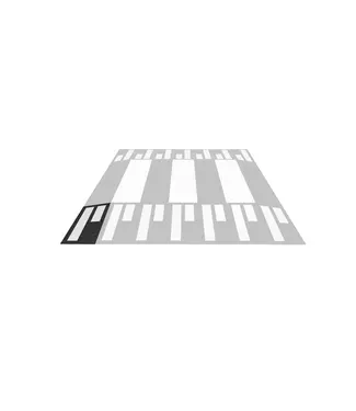 Ri-Traffic Cojín reductor de velocidad ZEBRA - 1000 × 500 mm - pieza de esquina izquierda