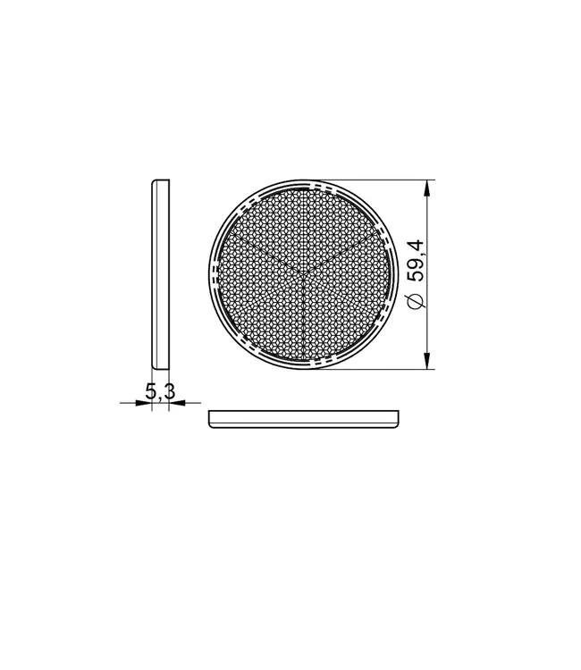 Ri-Traffic Plakreflector 60 mm rond rood