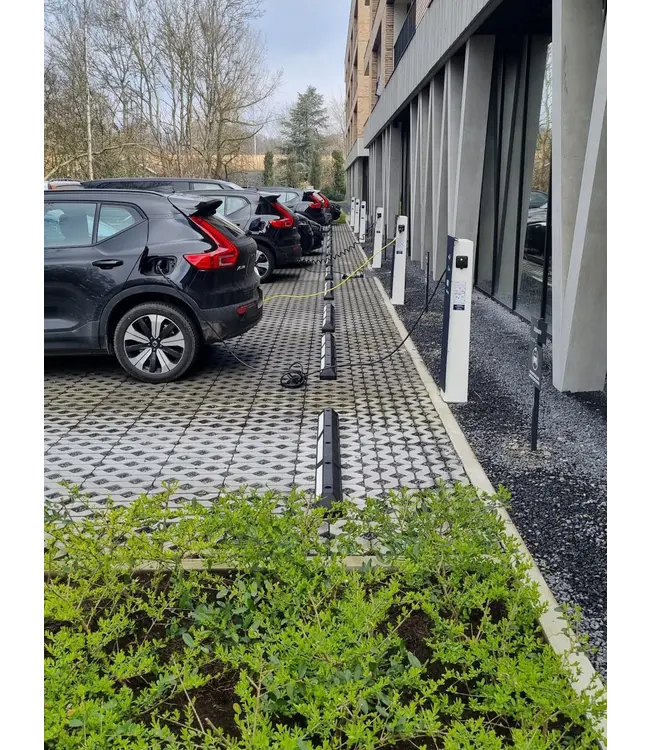 Ri-Traffic Park-aid butoir de parking en caoutchouc 176 cm - Noir/Blanc