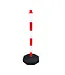 Ri-Traffic Chain post with fillable base - red / white