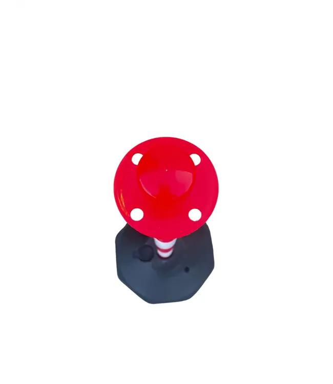 Ri-Traffic Kunststof kettingpaal met vulbare voet - rood / wit