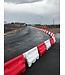 Ri-Traffic Barrera de plástico rellenable blanca para control de tráfico y obras