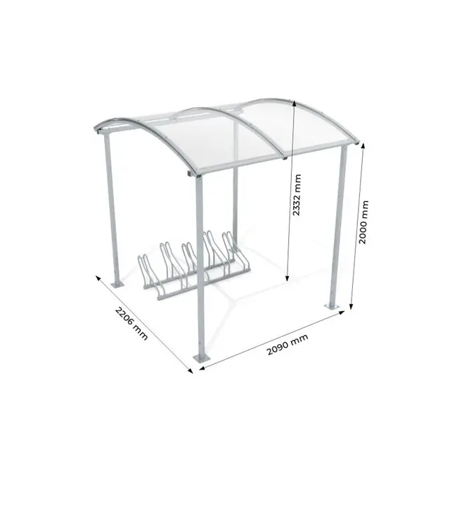 Abri vélo pour 5 vélos