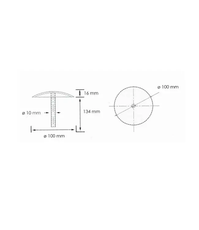 Ri-Traffic Edelstahl-Markierungsnagel
