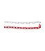 Ri-Traffic Cadena de delimitación de acero rojo/blanco – 6 mm – 10 m