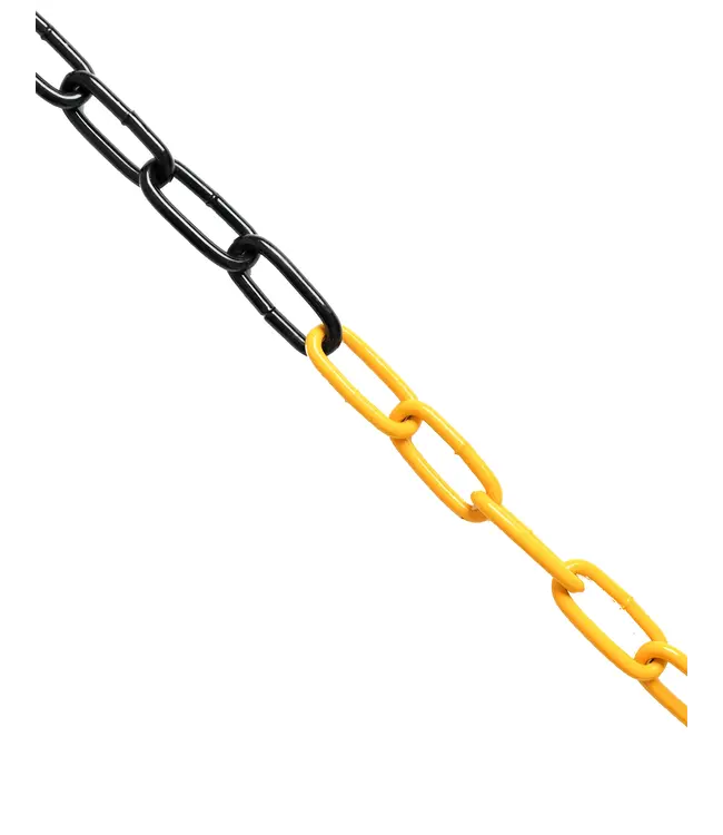 Ri-Traffic Chaîne de signalisation acier jaune/noir - Diamètre 6 mm x  10 m