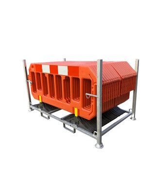 Ri-Traffic Rack de almacenamiento para vallas de plástico