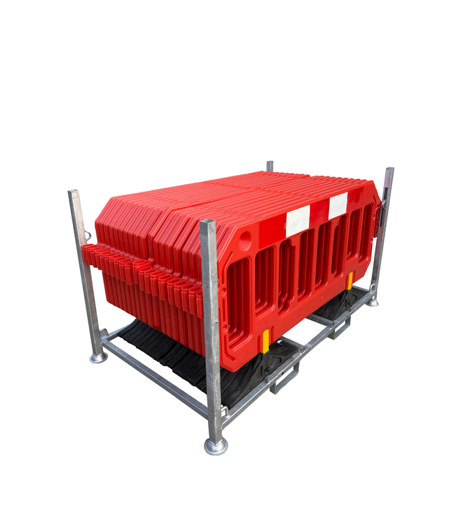 Ri-Traffic Rack de almacenamiento para vallas de plástico
