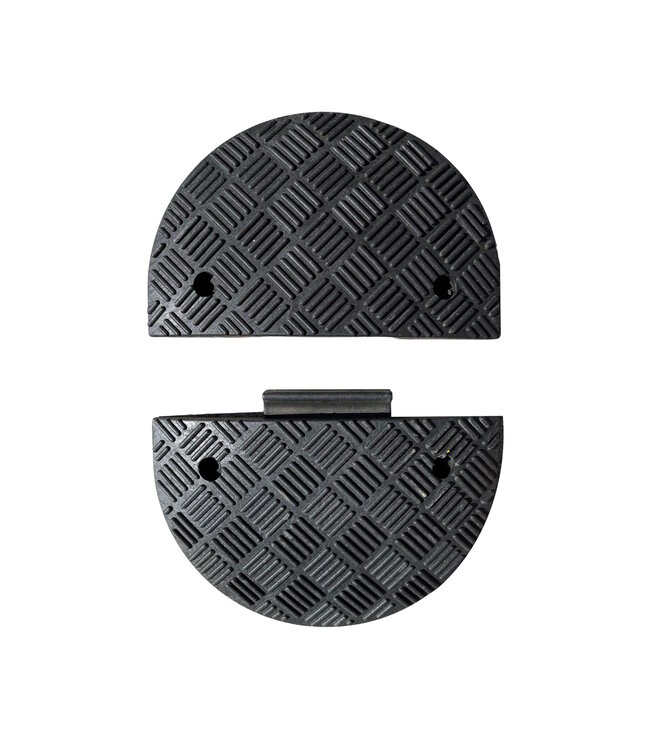 MAX Reductor de velocidad de PVC reciclado - pieza final negra - altura 5 cm