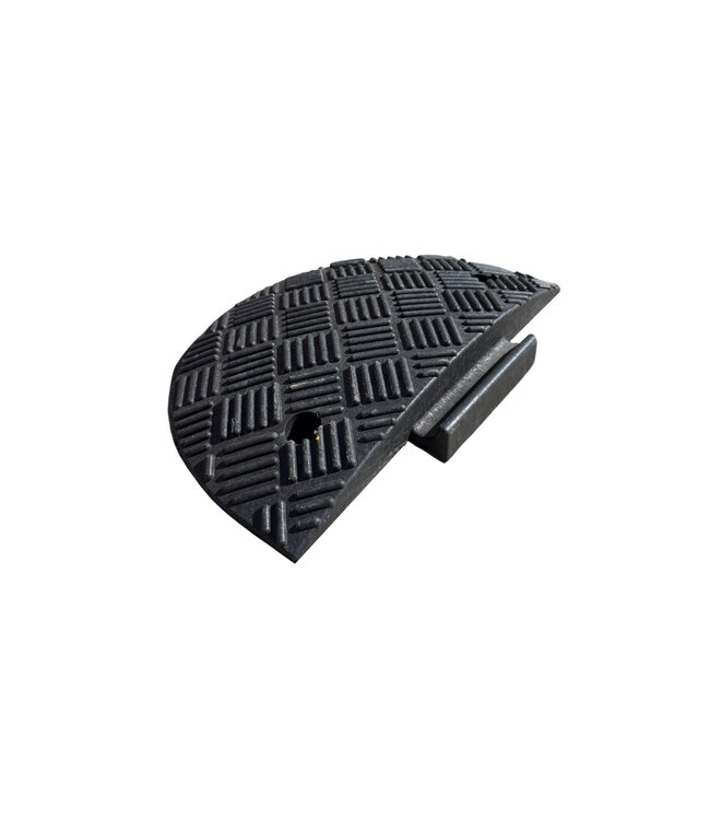 MAX Reductor de velocidad de PVC reciclado - pieza final negra - altura 5 cm