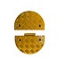 MAX Ralentisseur vitesse modulaire embout 1/2 rond jaune - H 50 mm