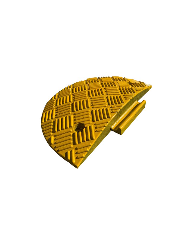 MAX Reductor de velocidad de PVC reciclado - pieza final amarilla - altura 5 cm
