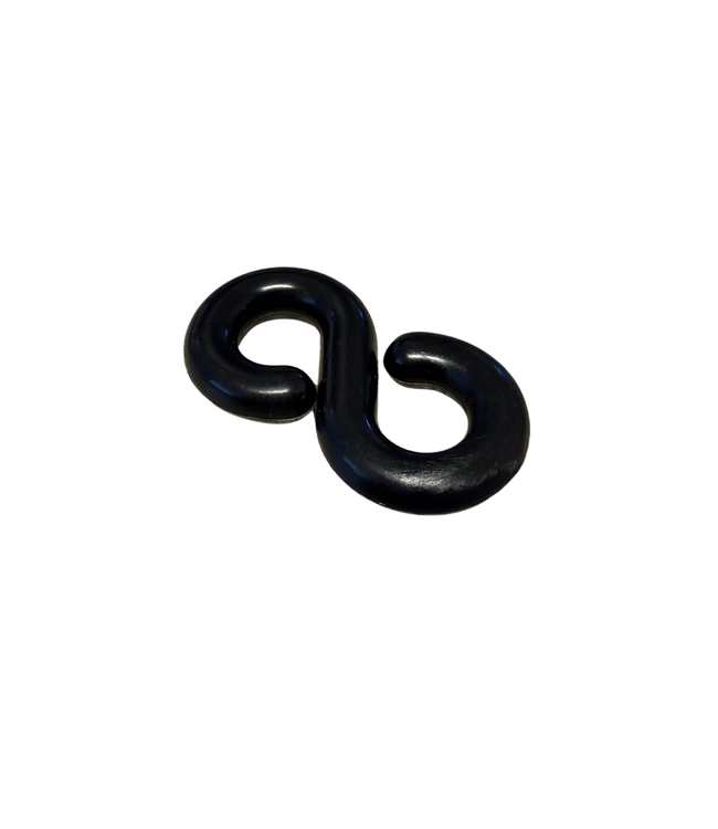 Ri-Traffic Kettinghaak voor afzetketting zwart - 6 mm