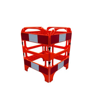 FENZO Barrera plegable FENZO roja (set de 4 paneles)