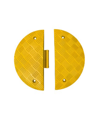 MAX Verkeersdrempel element - eindstuk GEEL - hoogte 7 cm