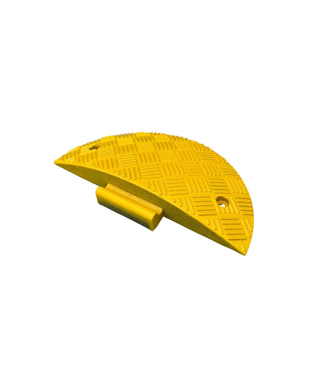 MAX Ralentisseur vitesse pièce d'extrémité 1/2 rond jaune - H 70 mm