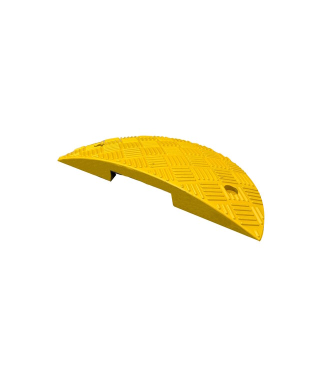 MAX Verkeersdrempel element - eindstuk GEEL - hoogte 7 cm