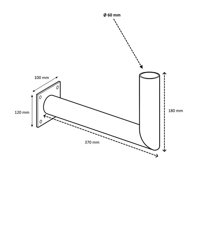 Ri-Traffic Steel Wall Arm for traffic mirrors
