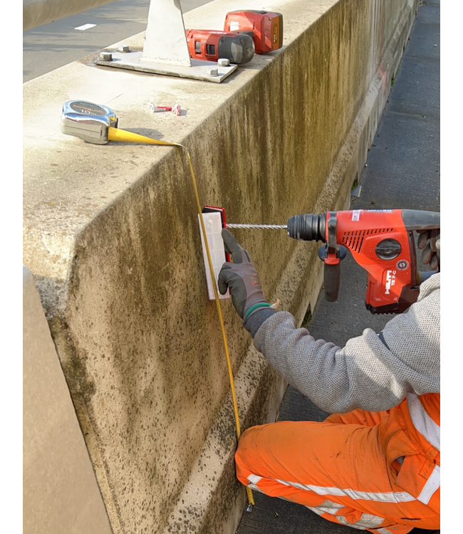 Ri-Traffic Geleiderail - Barrier reflector rood/wit dubbelzijdig