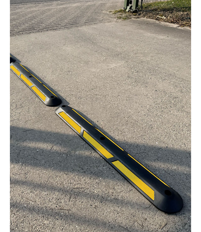 Ri-Traffic Separador de carril bici negro con reflector amarillo