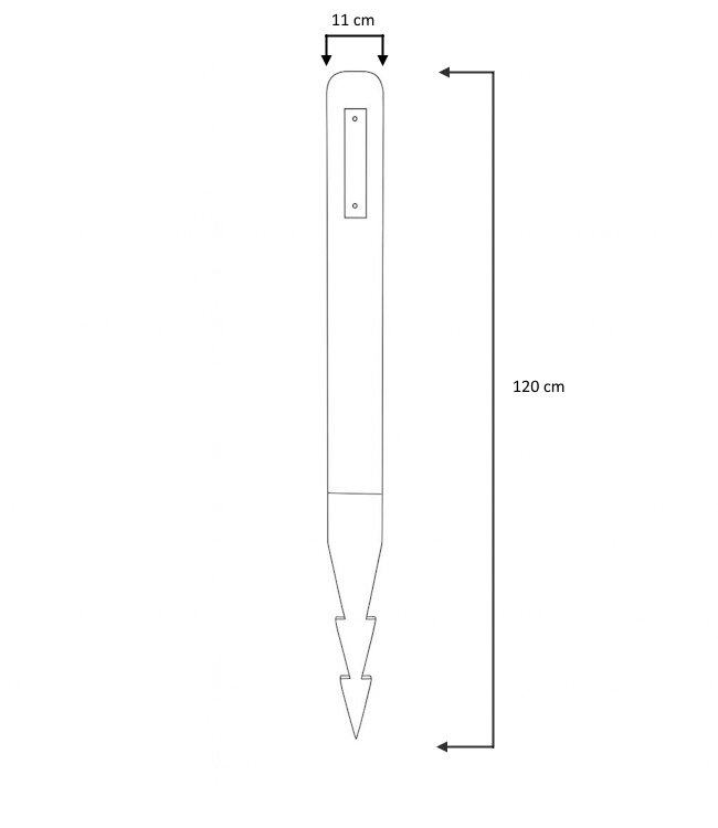 Ri-Traffic Delineator post white with 2 reflectors