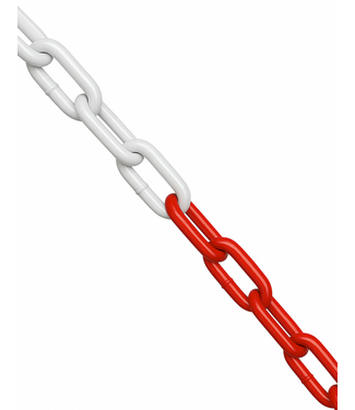 Ri-Traffic Stahl-Sperrkette rot/weiß - 6 mm