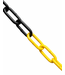 Ri-Traffic Stalen afzetketting geel/zwart - 6 mm