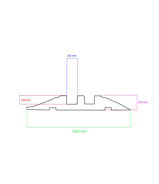 MAX Passage de câbles XL 2 caneaux (2x 135 x 120)