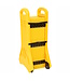 FENZO Barrera extensible móvil de plástico con ruedas – 4 metros