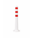 FLEXGUARD Bolardo flexible de poliuretano de 75 cm blanco con bandas reflectantes rojas