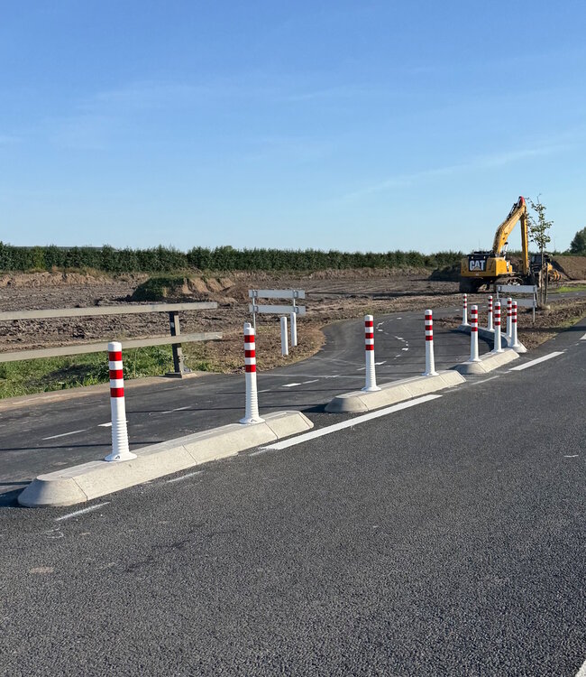 FLEXGUARD Flexibele afzetpaal 100 cm - wit/rood