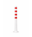 FLEXGUARD Bolardo flexible de poliuretano de 100 cm blanco con bandas reflectantes rojas