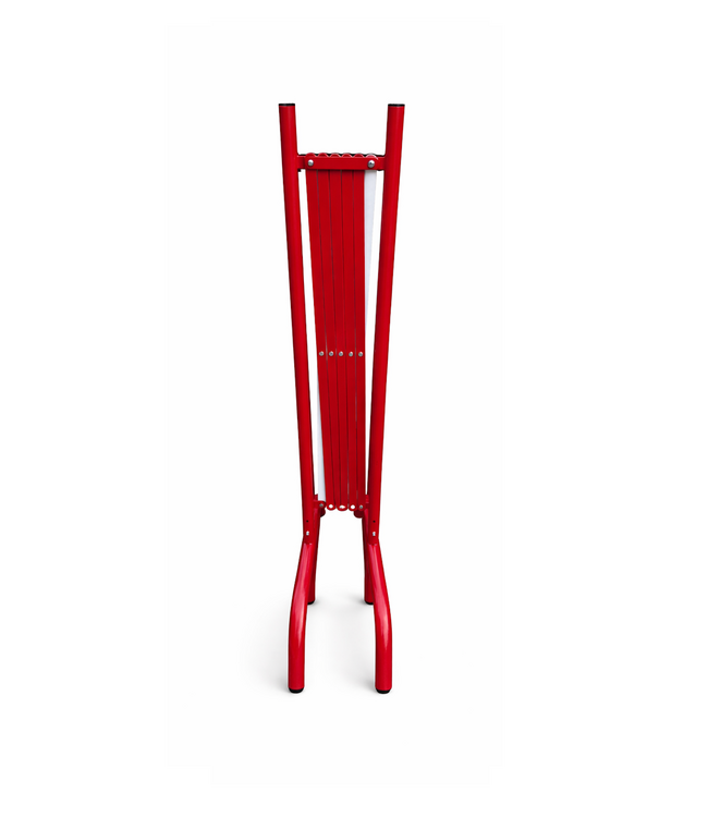 Strellis Valla extensible plegable de acero roja/blanca de 2,5 metros