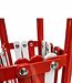 Strellis Valla extensible metálica de 4 lados roja/blanca plegable