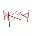 Strellis Valla extensible metálica de 4 lados roja/blanca plegable