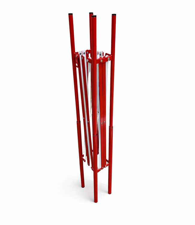 Strellis Valla extensible metálica de 4 lados roja/blanca plegable