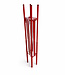 Strellis Valla extensible metálica de 4 lados roja/blanca plegable