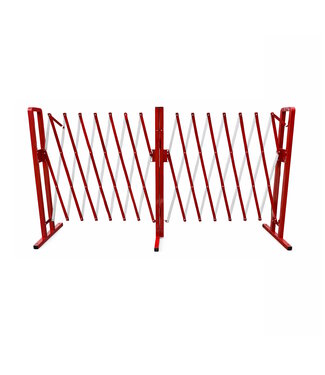 Strellis Barrière extensible XL – Grille pliante rouge/blanc
