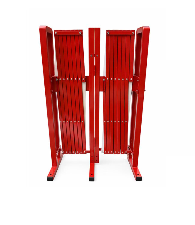 Strellis Valla extensible de acero roja/blanca de 4 metros plegable