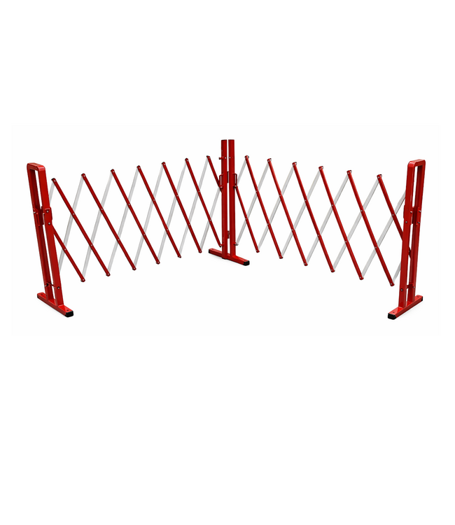 Strellis Valla extensible de acero roja/blanca de 4 metros plegable