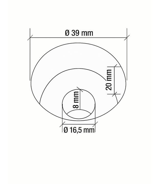 MAX Varkensrug 200 cm rubber - Gele reflectie