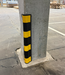 Ri-Traffic Rounded rubber corner protector yellow/black with reflective foil – 20 mm buffer