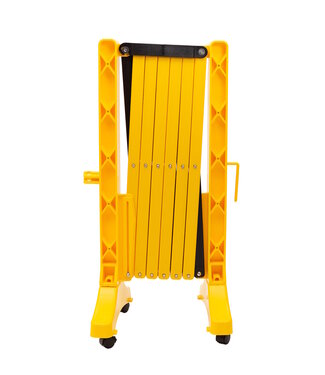 Ri-Traffic Barrière extensible en plastique - noir/jaune