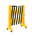 Ri-Traffic Barrière extensible en plastique - noir/jaune