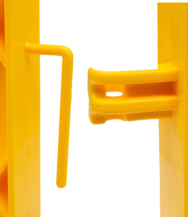 Ri-Traffic Barrière extensible en plastique - noir/jaune