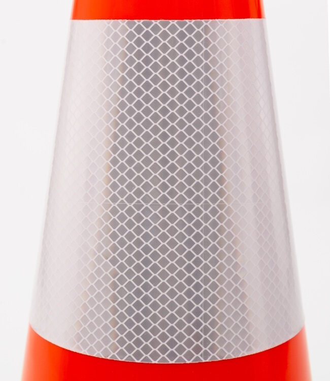 CONEX Traffic cone 75 cm with 2 white bands (reflective)