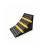 TRUCKSTOP Rubber wheel chock for trucks and large vehicles with yellow reflective strips